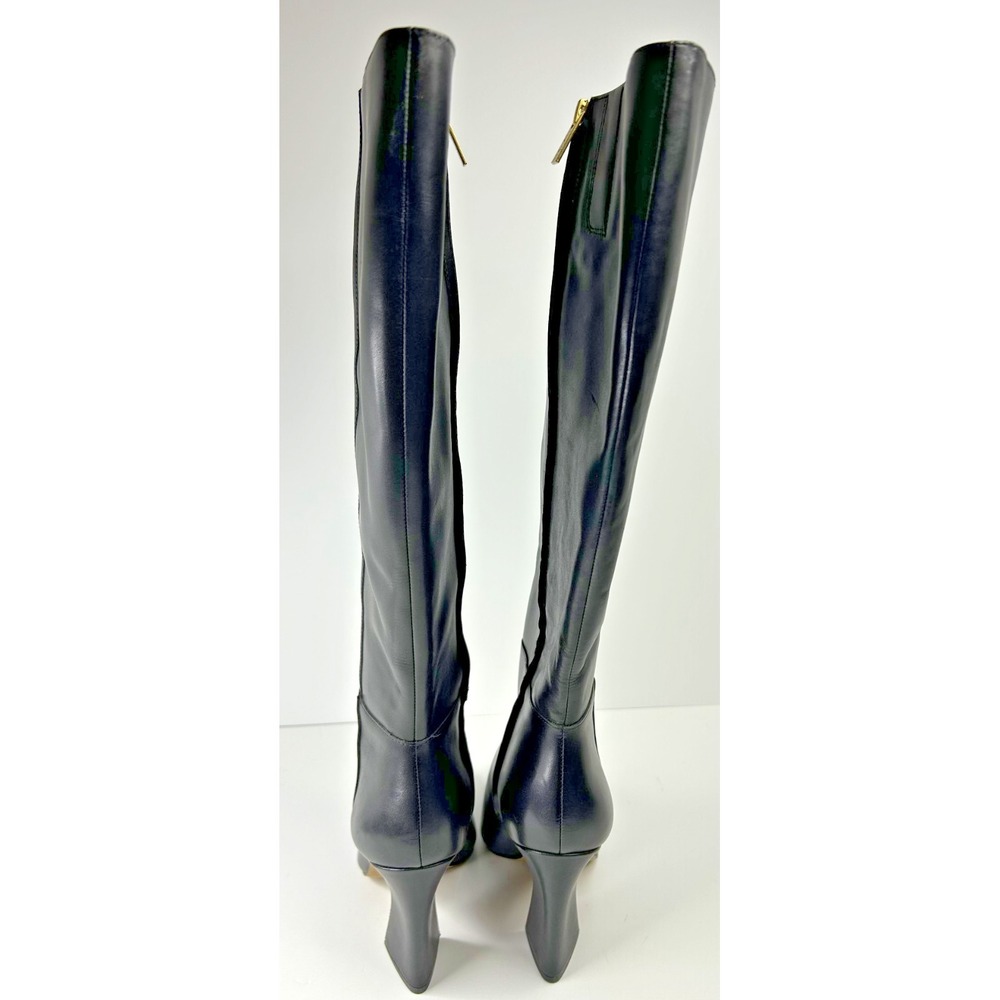 Vince Camuto Boots Bennidy 2 Women 9M Wide Calf Black Leather 4" Flare‎ Heel - Picture 6 of 8